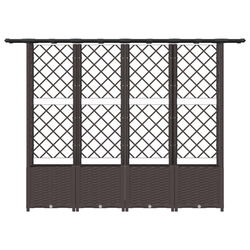 Raised Garden Bed, 138cm H x 203cm W x 40cm D, Brown