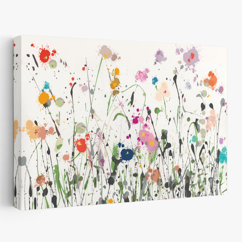Champ français et fleurs parisiennes rétro III, H 48 po x l 32 po