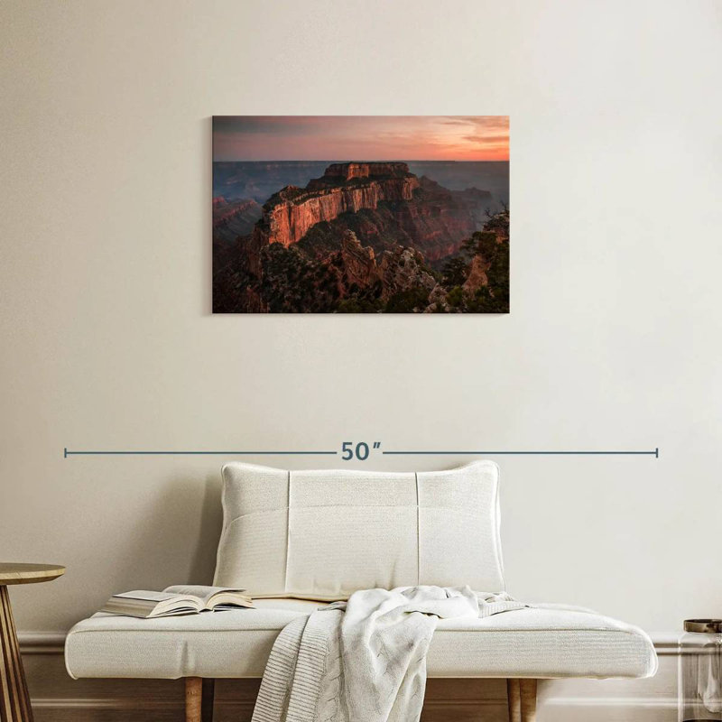 Coucher de soleil spectaculaire sur le Grand Canyon d'Alvord, H 20 po x l 30 po