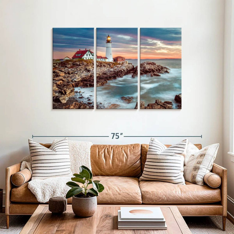 Cape elizabeth stormy sunrise pdx Aletra, H 36 po x l 57 po