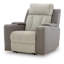Fauteuil inclinable électrique Lesly avec 3 modes de massage thermique, polyester deux tons