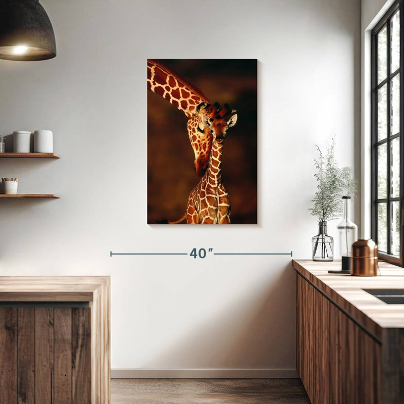 «Brampt Giraffes Gentle Moment», H 36 po x l 24 po
