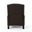 Fauteuil inclinable classique en tissu café avec pieds en bois de bouleau
