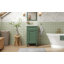 Meuble-lavabo de 40 cm (16 po) avec lavabo en céramique, meuble-lavabo simple autoportant avec porte à fermeture amortie, tablette réglable, style français, pieds robustes