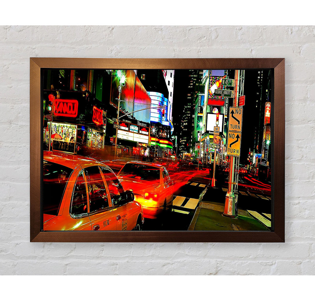 New York City Lights Gerahmter Druck