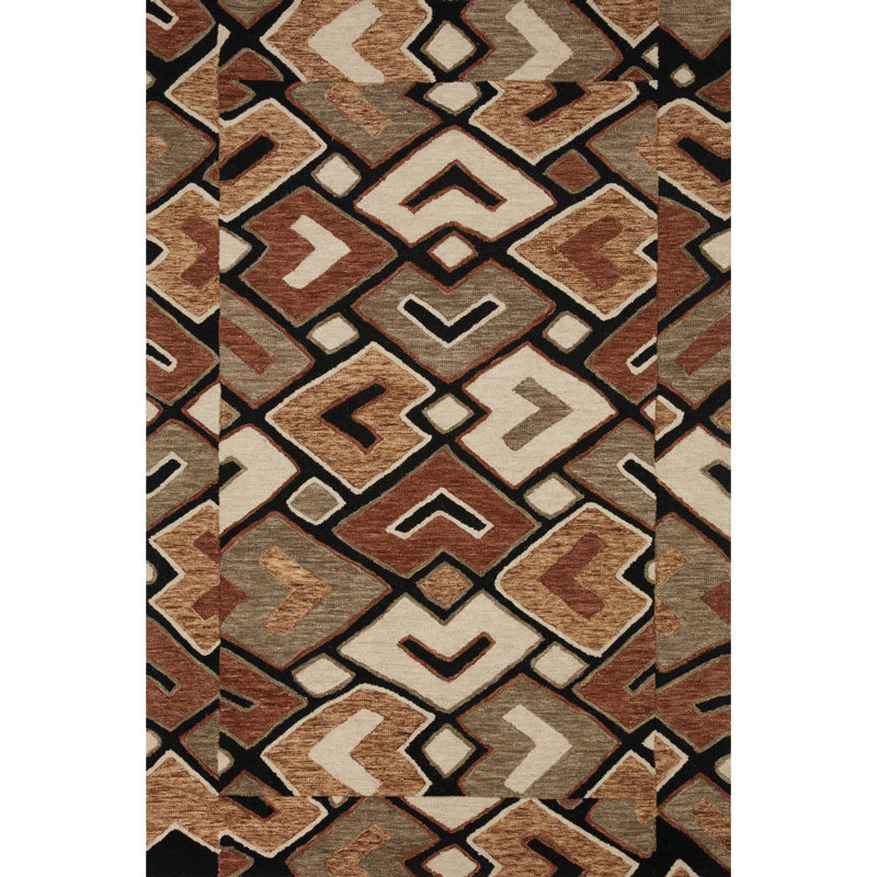 Brookhaven Wool Geometric Indoor Rug, Square 1'6"