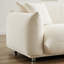 Canapé spacieux en sherpa moderne, pieds en métal, structure en bois durable pour le salon