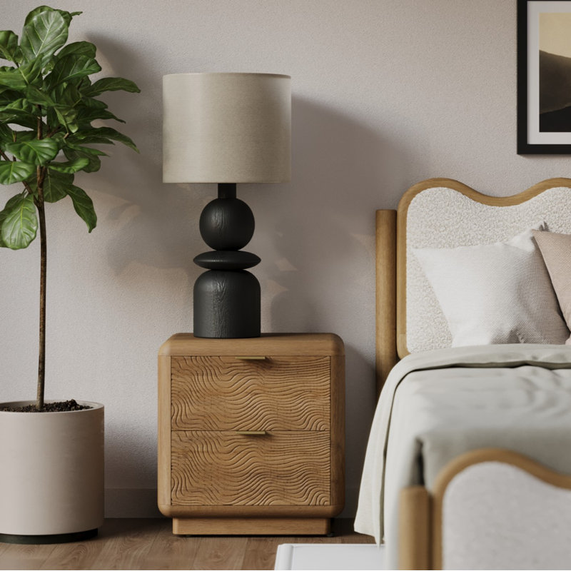 Zelie Textured Nightstand