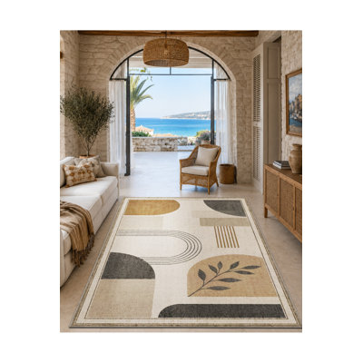 Tapis tissé à la crème Mosso