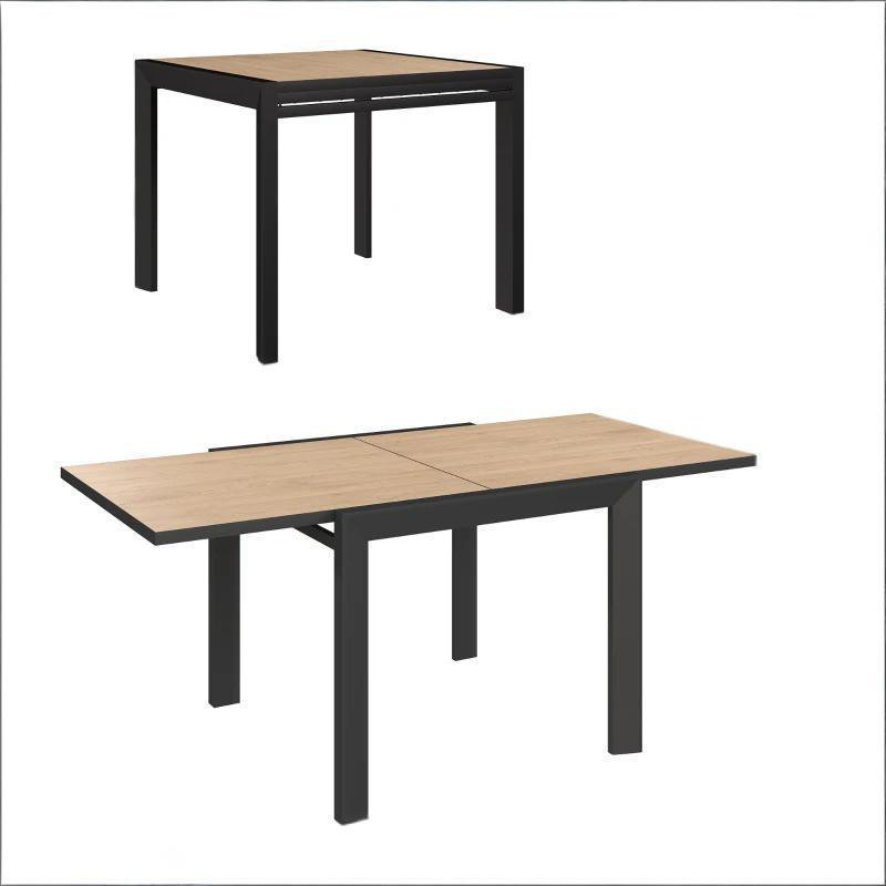 Table de salle à manger extensible moderne avec design à lattes | Idée de cadeau