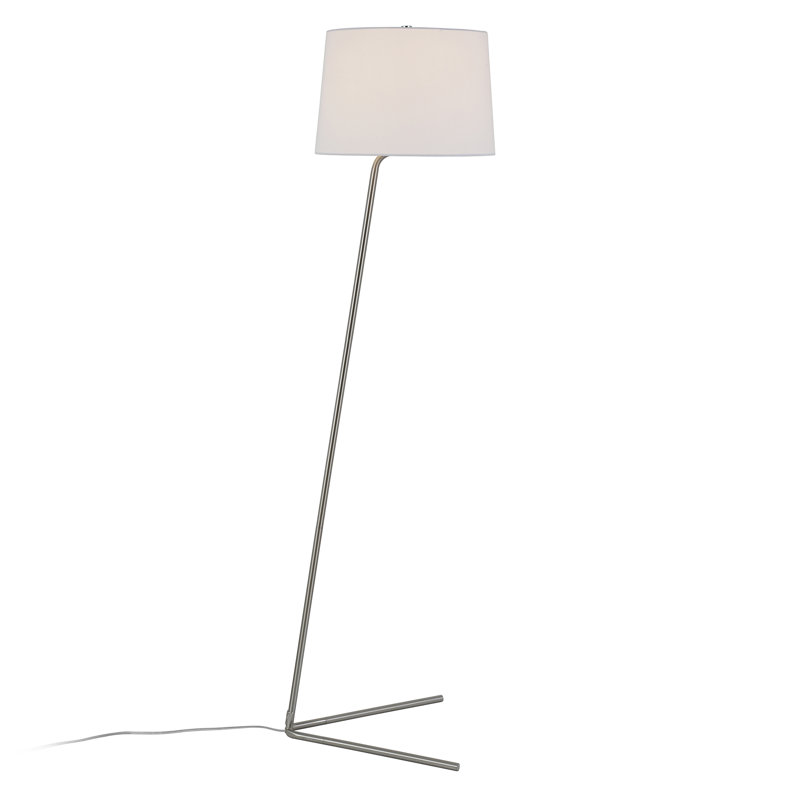 Nouveauté ‑ lampe sur pied de 60,75 po Moriarty, Nickel