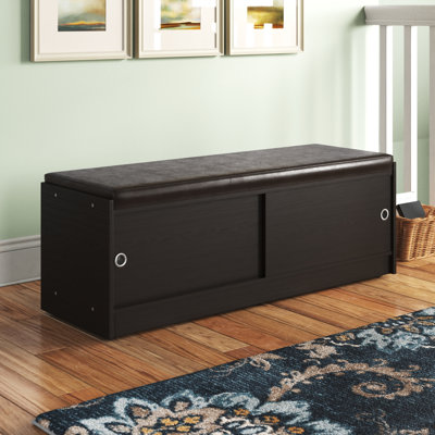 Faux Leather Upholstered Storage Bench