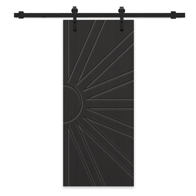 Hollow Paneled Painted without Installation Hardware Kit Barn Door