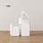Compact Flip-Top Makeup Vanity Set with LED Mirror, Storage Stool and Folding Side Shelf