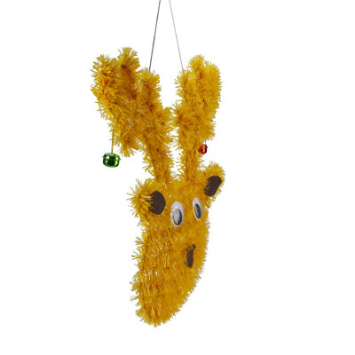 13" Tinsel Reindeer Christmas Window Decoration