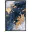 «Golden Forest Glow», toile abstraite bleue par Art Remedy-107455233-107455241