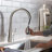 Graze Pull-Down Single Handle Kitchen Faucet With Three-Function Sprayhead With Accessories-84917223