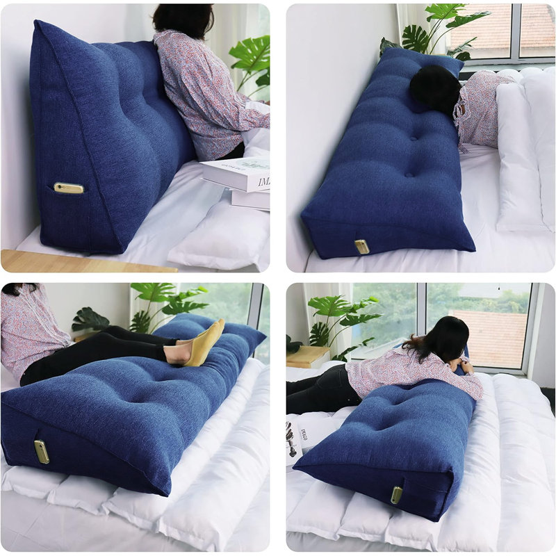 Coussin de tête de lit confortable, Lit double, Marine
