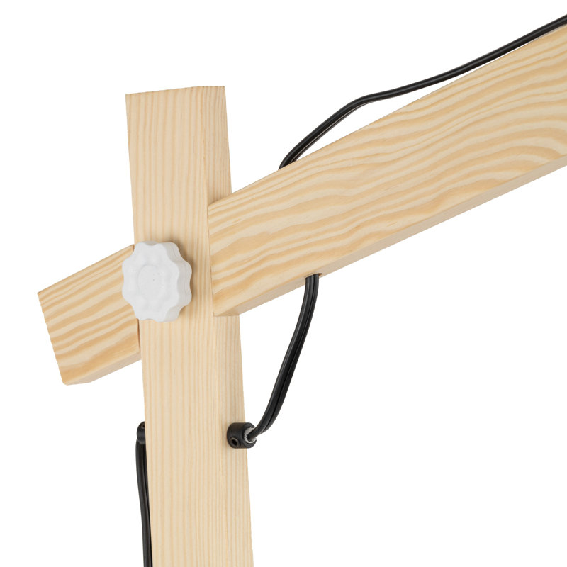 Lampe sur pied Ilene, Beige, Blanc
