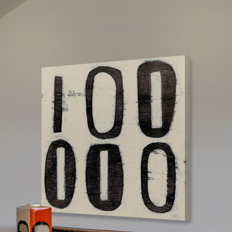 "Hieroglyph II" Print on Wrapped Canvas, 40" H x 40" W x 1.5" D