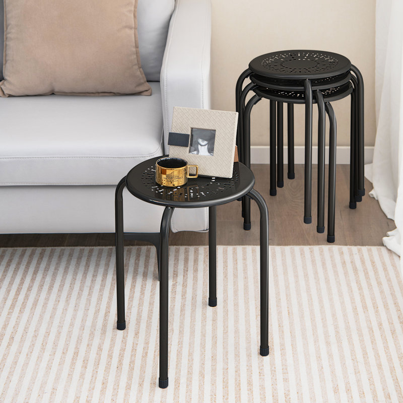 Alvernon Bar Stool with Steel Frame