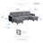 Neroni 102" Modern & Contemporary Square Arms Boucle Sectional with 2 Chaises - Boucle Sectional, Integrated Pull-Out Sleeper, Dual Hidden Storage-759244855