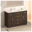 Meuble-lavabo 48 po brun foncé. Armoire de rangement abondante - 2 portes à fermeture douce et 6 tiroirs