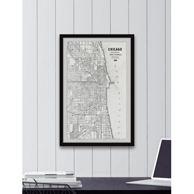 Carte de Chicago IV - impression encadrée