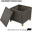 Table d'appoint en osier avec rangement Umeh Melbourne
