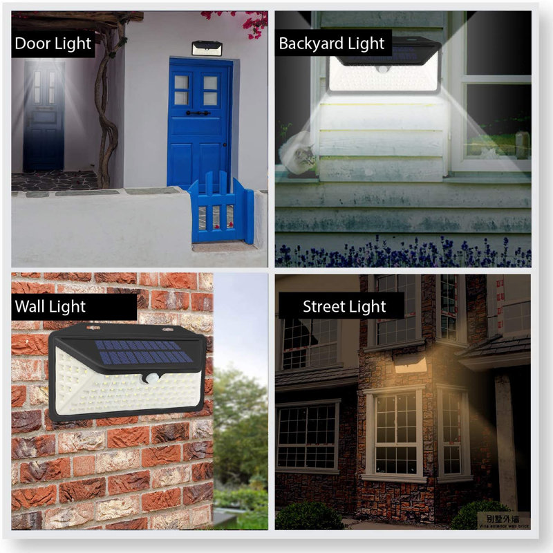Osburn Dusk to Dawn Outdoor Security Flood Light with Motion Sensor Solar Light
