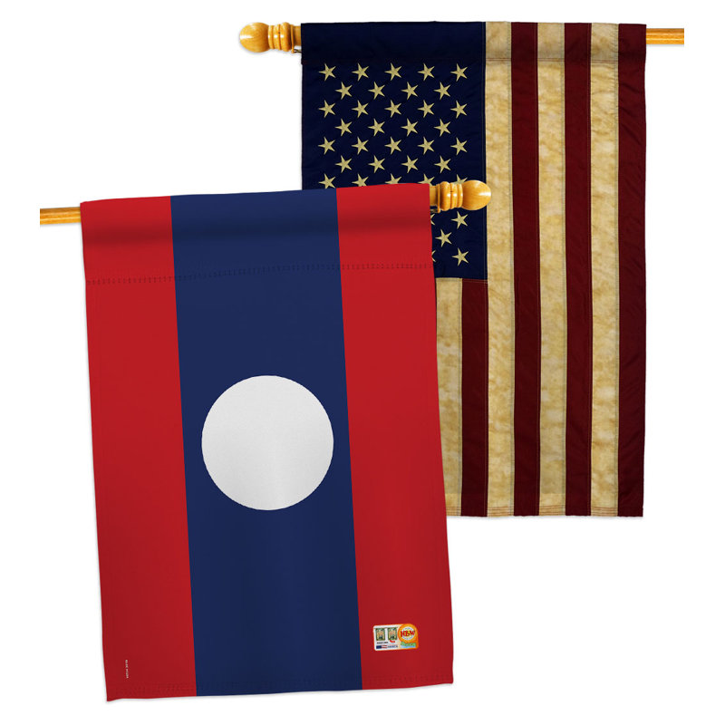 Double Sided 40'' H x 28'' W Polyester House Flag