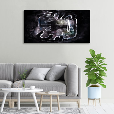 Butterflies In A Jar - No Frame Print on Canvas