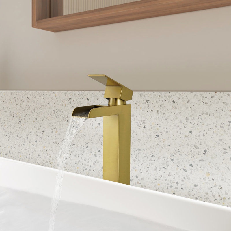 Single-Hole Single-handle Bathroom Faucet, Brushed Gold