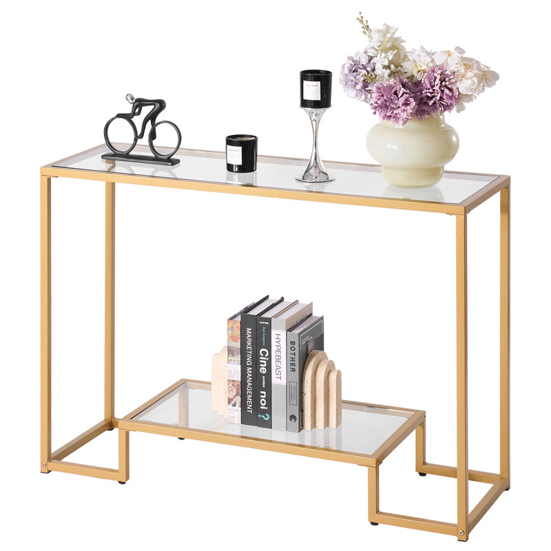 2-Tier Glass Console Table