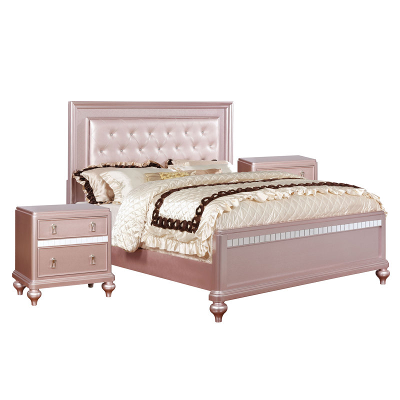 Annistyn Solid Wood Piece Bedroom Set, Queen