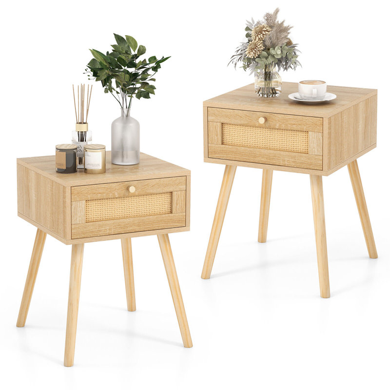 Table de chevet en bois manufacturé Deemston