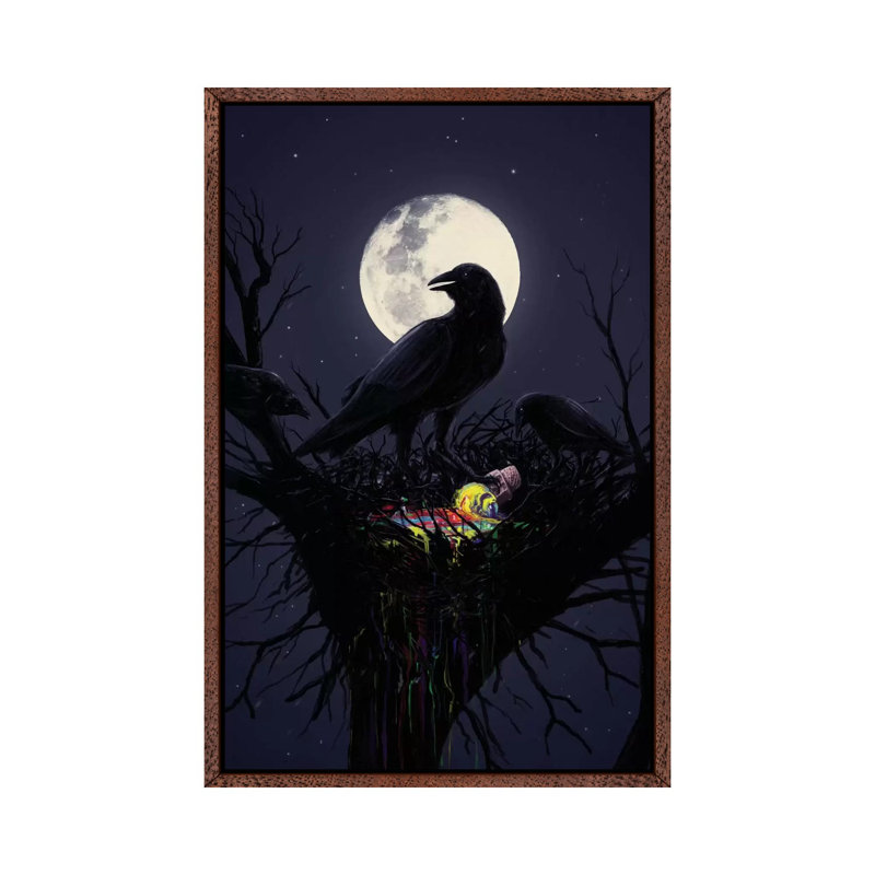It's Ice Cream Time by Nicebleed - Print on Canvas, Classic Brown Wood Framed, 101.6cm H x 66.04cm W x 3.81cm D