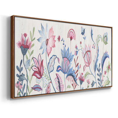 Jardin Jacobean - Toile tendue avec châssis tendue, prête à être accrochée