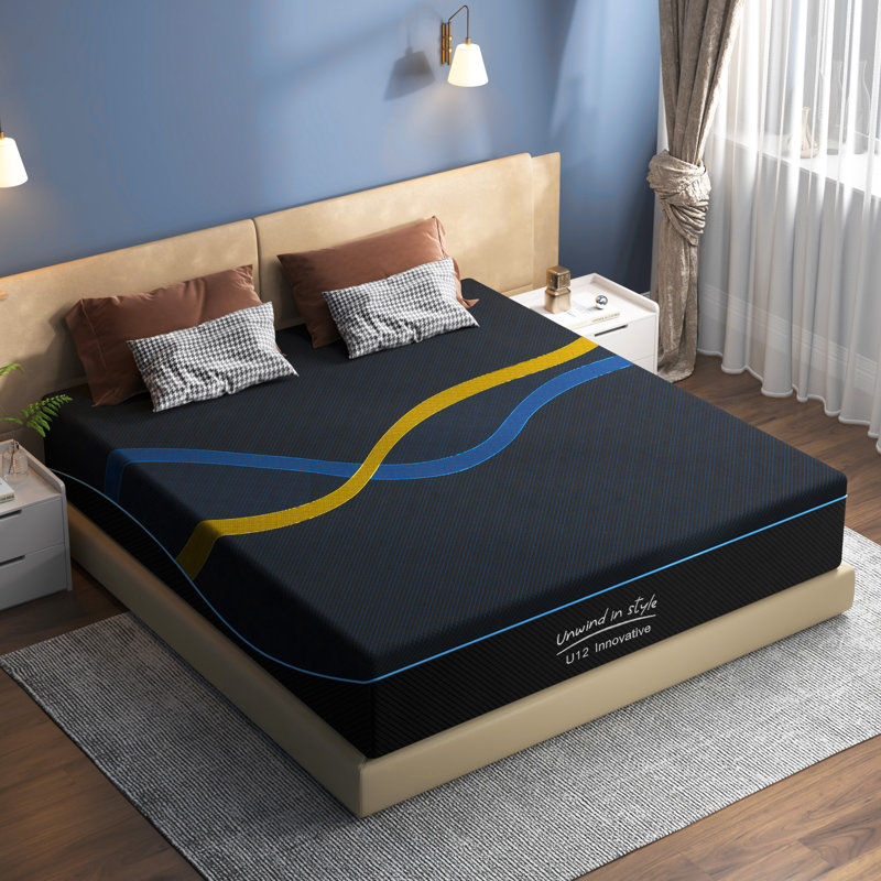Matelas hybride moyen en mousse viscoélastique 10 "/ 12" / 14 "dans une boîte, 10", Grand lit
