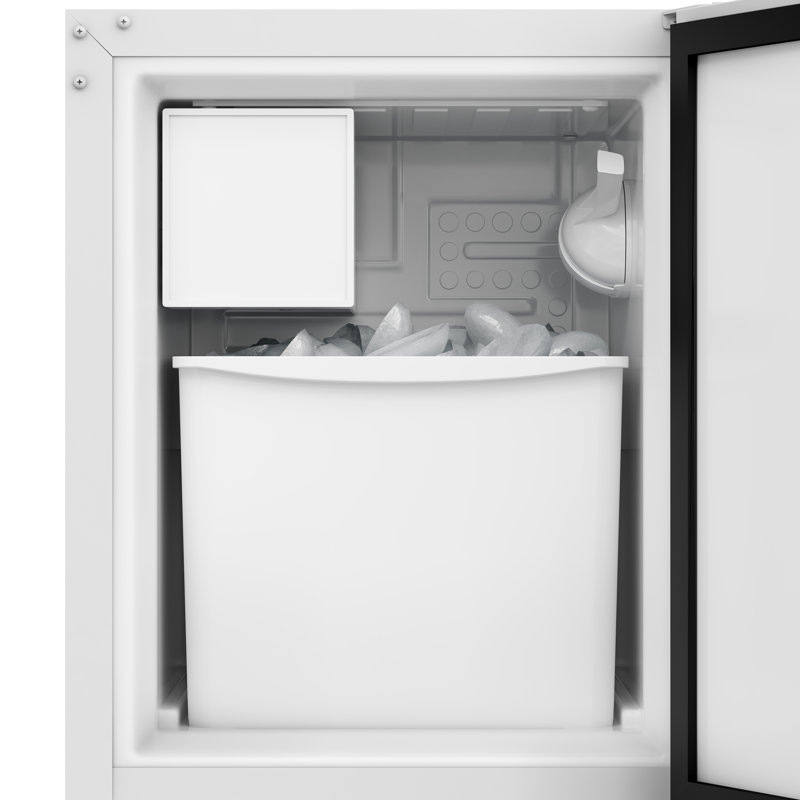 Machine à glaçons intégrée 15 "25 lb., Blanc