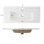 Meuble-lavabo de salle de bain 36 po - blanc, avec 45 °, grande capacité, finition blanche brillante, rangement moderne, élégant et spacieux