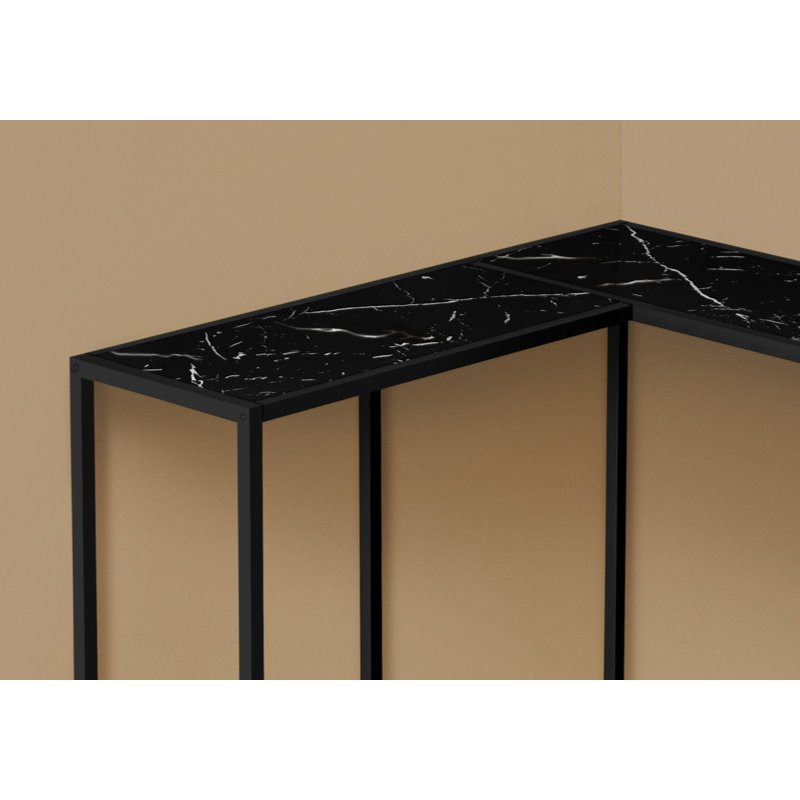 Jordyn Accent Table, Console, Entryway, Narrow, Corner, Contemporary,, Black