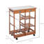 Solid Wood Top Kitchen Cart