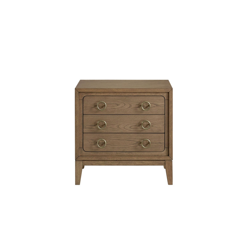 3 Drawer Nightstand with USB in Latte Finish