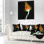 Fiery fleur fractale avec tige - coussin imprimé floral-29960639-29963001