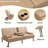Modern Convertible Futon, Adjustable Folding Sofa Bed-542931734