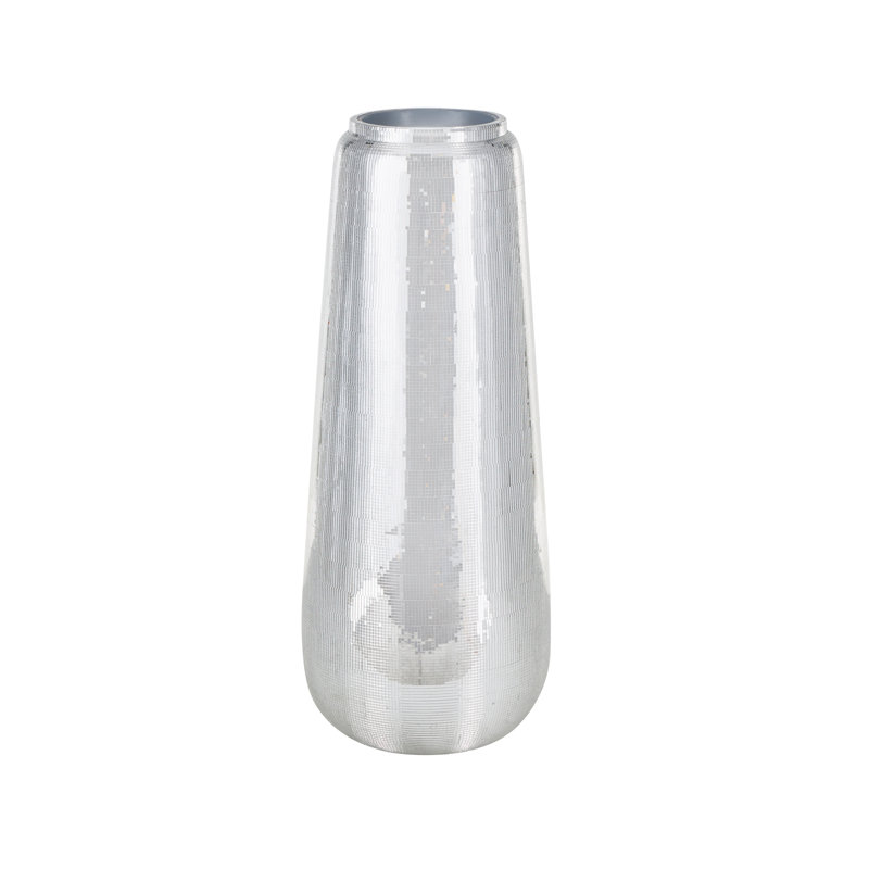 Cole And Grey Fiberglass Mosaic Floor Decorative Vase With Blue Interior