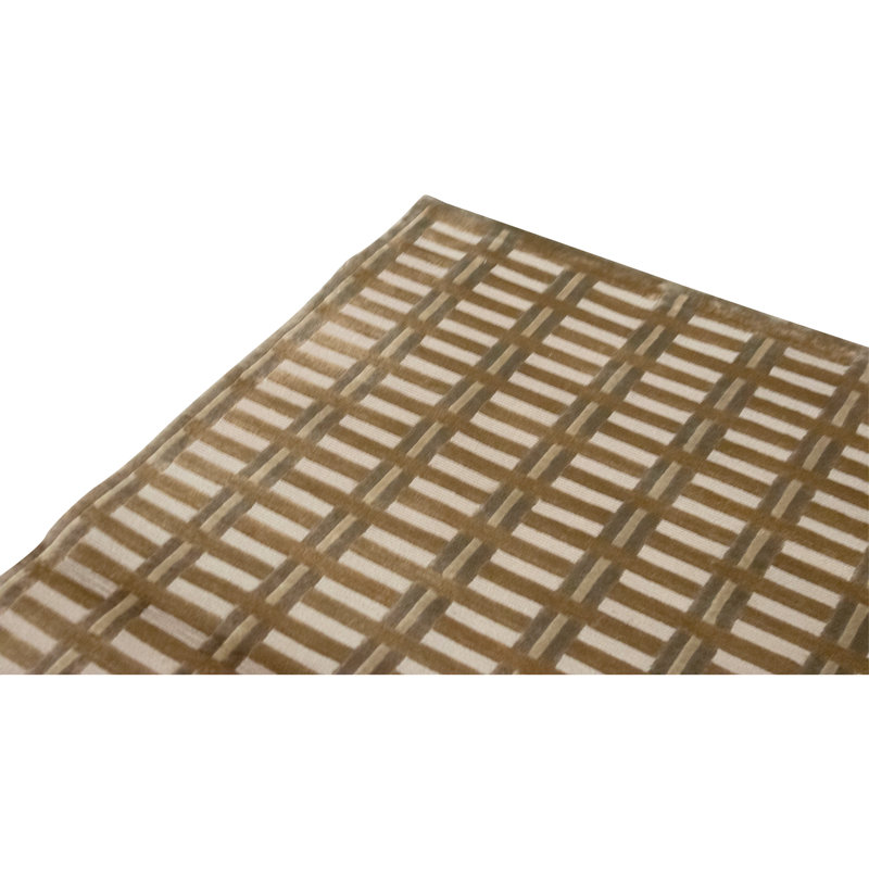 Hand Knotted Wool Area Rug in Beige And Camel