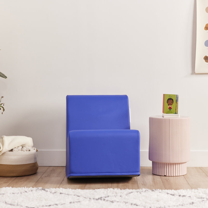 ECR4Kids SoftZone Contoured Rocking Chair, Flexible Seating, Blue