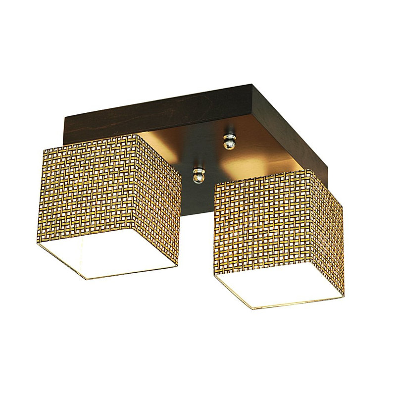 Partee Semi Flush Mount, Dark brown